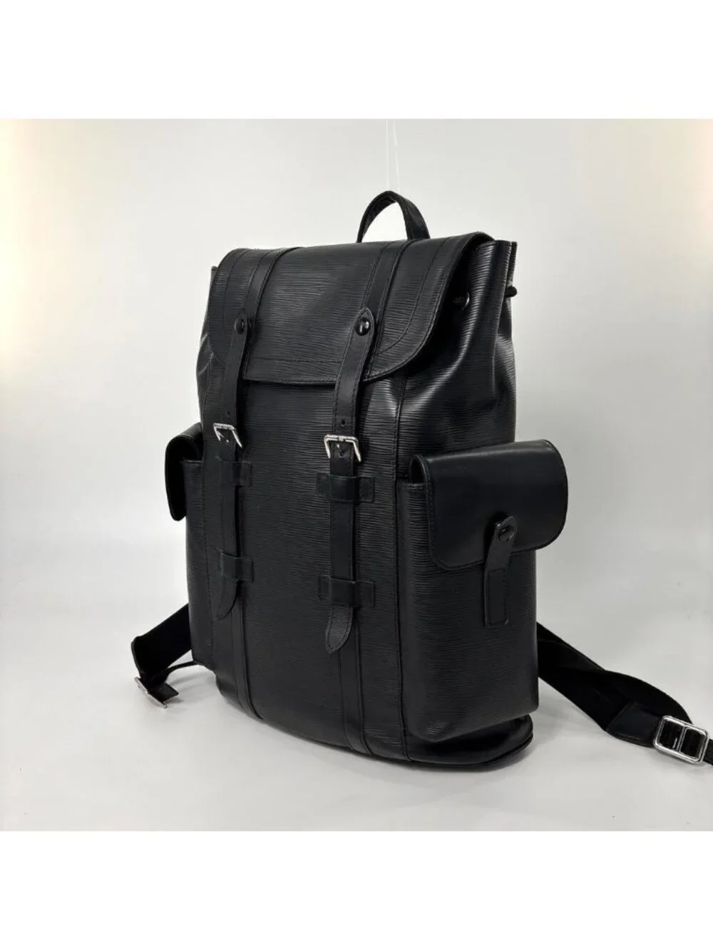 Louis Vuitton Super Christopher PM Epi Leather Backpack Black